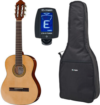 Thomann Classic Guitar 1/2 Bundle Natural de alto brillo