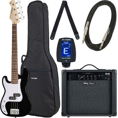Harley Benton PB-Shorty LH BK Std. Set 1 Negro Harley Benton PB-Shorty LH BK Std. Set 1 Negro