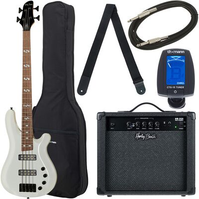 Harley Benton B-450 White Bundle 1 Blanco de alto brillo Harley Benton B-450 White Bundle 1 Blanco de alto brillo