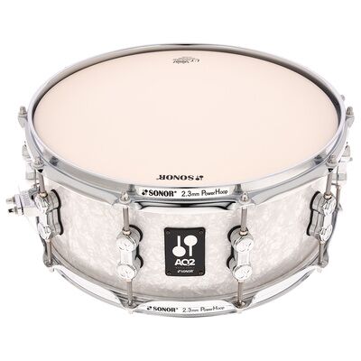 Sonor 14"x06" AQ2 Snare Drum WHP White Pearl WHP Sonor 14"x06" AQ2 Snare Drum WHP White Pearl WHP