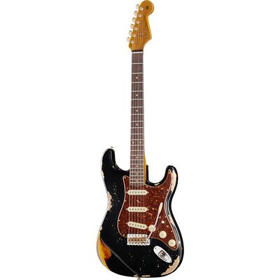 Fender 61 Strat Heavy Relic AB Aged Black over 3 Fender 61 Strat Heavy Relic AB Aged Black over 3