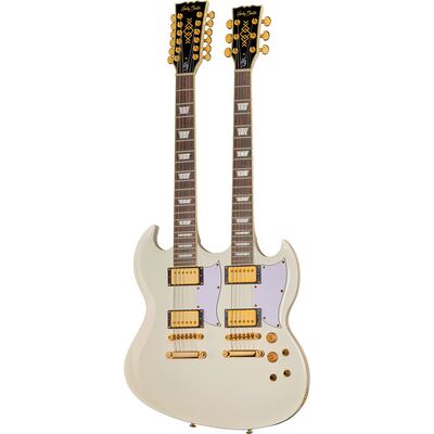 Harley Benton DC-Custom II 612 White Blanco de alto brillo Harley Benton DC-Custom II 612 White Blanco de alto brillo