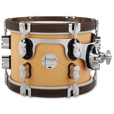DW PDP 10"x07" CC Tom Natural Natural con aros en nogal DW PDP 10"x07" CC Tom Natural Natural con aros en nogal