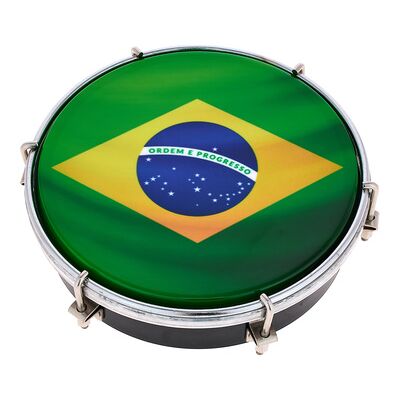 Thomann 10" Pandeiro Brazilian Flag Thomann 10" Pandeiro Brazilian Flag