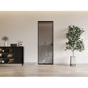 Unique Puerta corredera con riel - aluminio y vidrio templado ahumado - Alt. 205 x Ancho 73 cm - LINCI II Unique Puerta corredera con riel - aluminio y vidrio templado ahumado - Alt. 205 x Ancho 73 cm - LINCI II