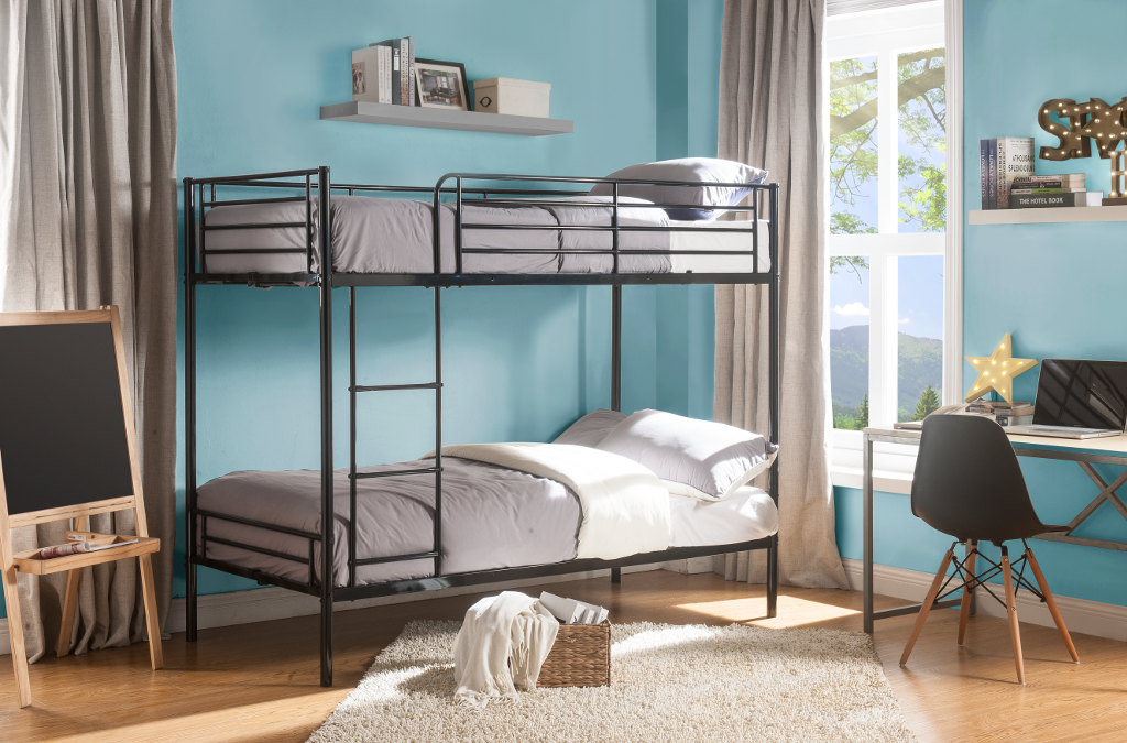 Unique Cama litera DUOTIS II - 2x90x190cm - Negro