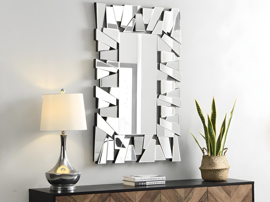 OZAIA Espejo de pared de acero inoxidable - Ancho 120 x H. 76 cm - UYUNI