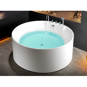 Shower & Design Bañera exenta redonda LINDA con grifo - 150x150x58 cm