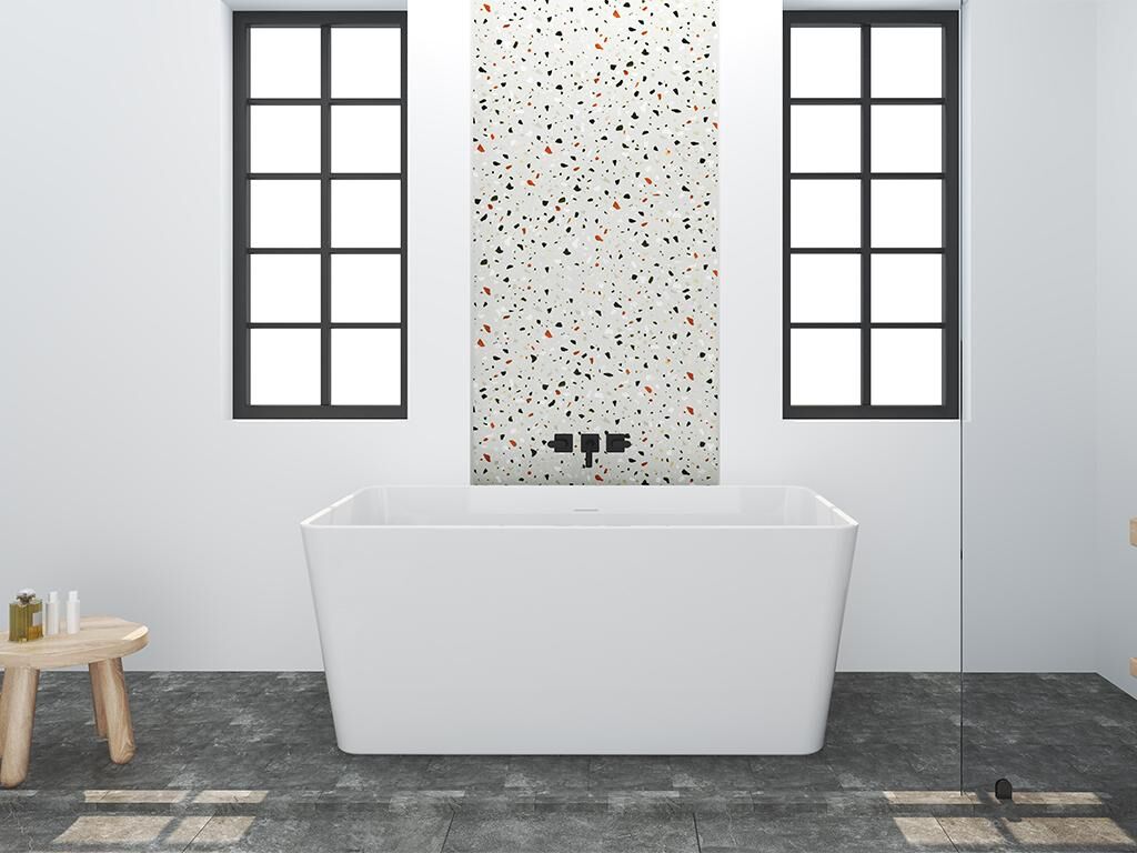 Shower & Design Bañera exenta rectangular - 197 L - 130 x 70 x 55 cm - Blanco - Acrílico - SPICARA