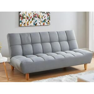 Unique Sofá-cama de 3 plazas de tela ESTEBAN - Gris