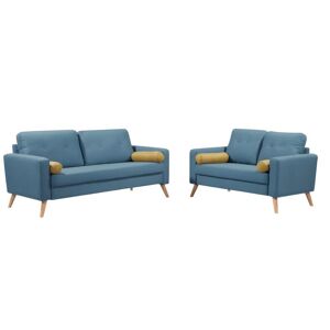 Unique Sofá de 3+2 plazas TATUM de tela - Azul
