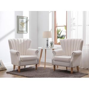 Unique Sillón de tela crema BATOUMI