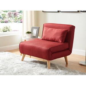 Unique Sillón cama POSIO de tela - Rojo