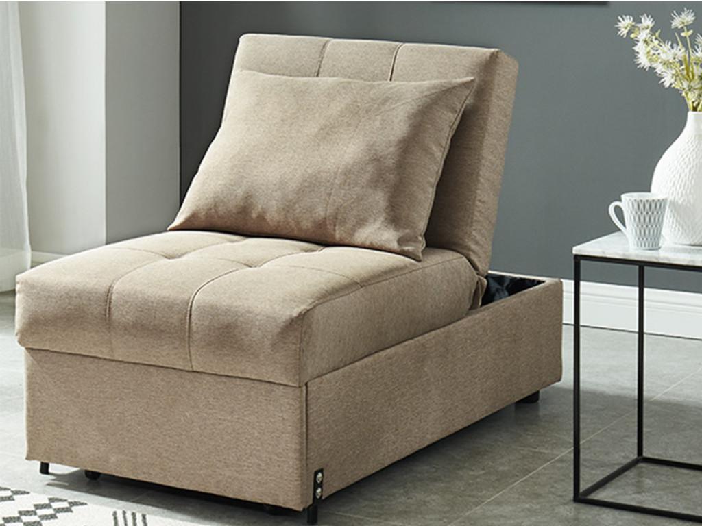 Unique Sillón-cama de tela LESNA - Beige