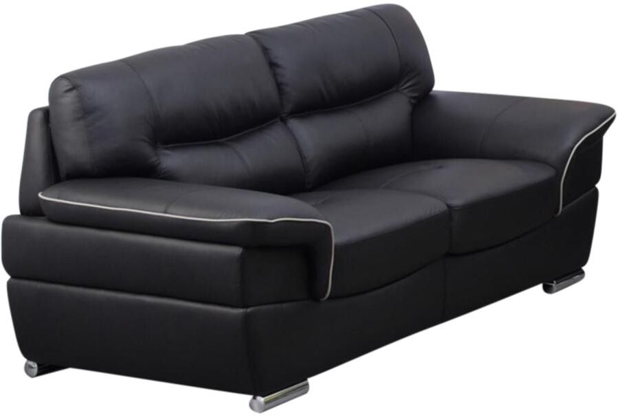 LINEA SOFA Sofá 2 plazas de piel THIBAULT - Negro