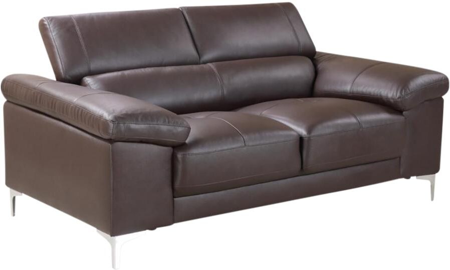 LINEA SOFA Sofá 2 plazas de piel SOLANGE - Marrón