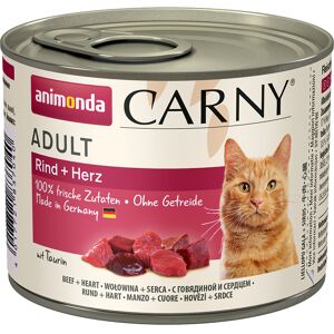 Animonda Carny 12x200g Vacuno y corazón  Adult comida húmeda para gatos