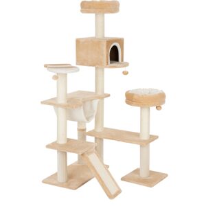 zooplus Exclusive Rascador La Casita de Chocolate con rampa para gatos - Beige