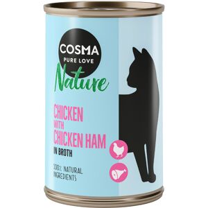 Cosma 12x140g pollo jamon de pollo  Nature comida húmeda para gatos