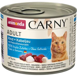 Animonda Carny 12x200g Vacuno y bacalao con perejil  Adult para gatos