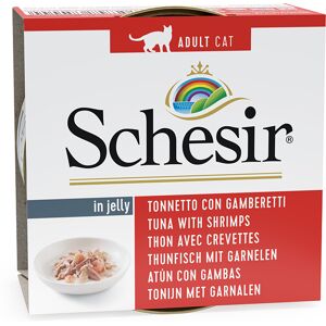 Schesir 24x85g  en gelatina Atún con gambas para gatos