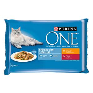 Purina One Gatos esterilizados - Con pollo y vacuno (24 x 85 g)