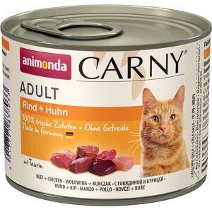 Animonda Carny 12x200g Vacuno y pollo  Adult comida húmeda para gatos