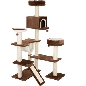 zooplus Exclusive Rascador La Casita de Chocolate con rampa para gatos.- Marrón