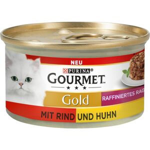 Gourmet 24x85g  Gold Tartelette Duo Buey y pollo comida para gatos