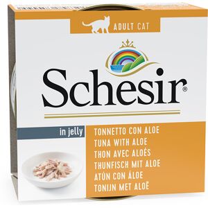 Schesir 24x85g  en gelatina Atún con aloe vera para gatos