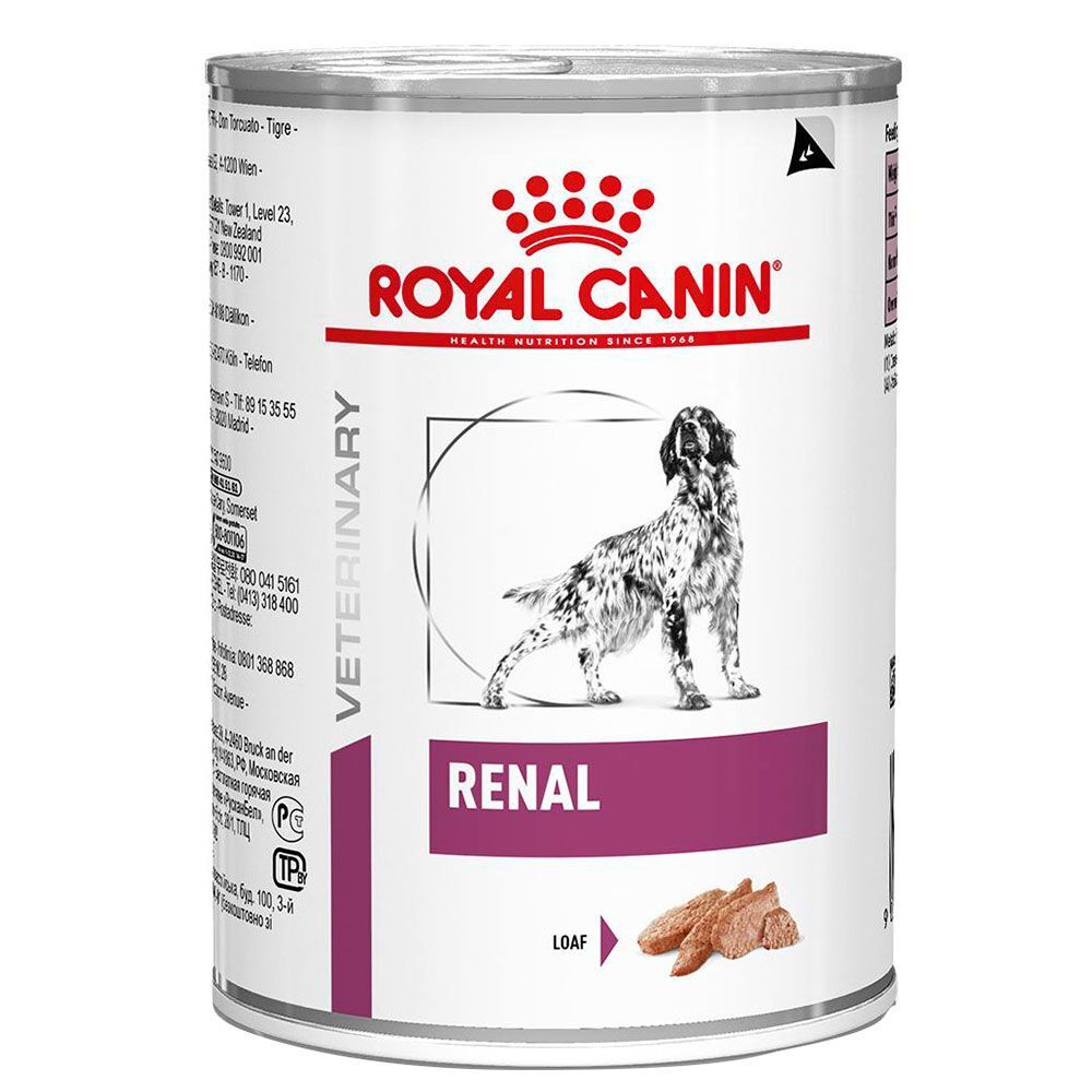Royal Canin 12x410g Renal Royal Canin Veterinary en latas para perros