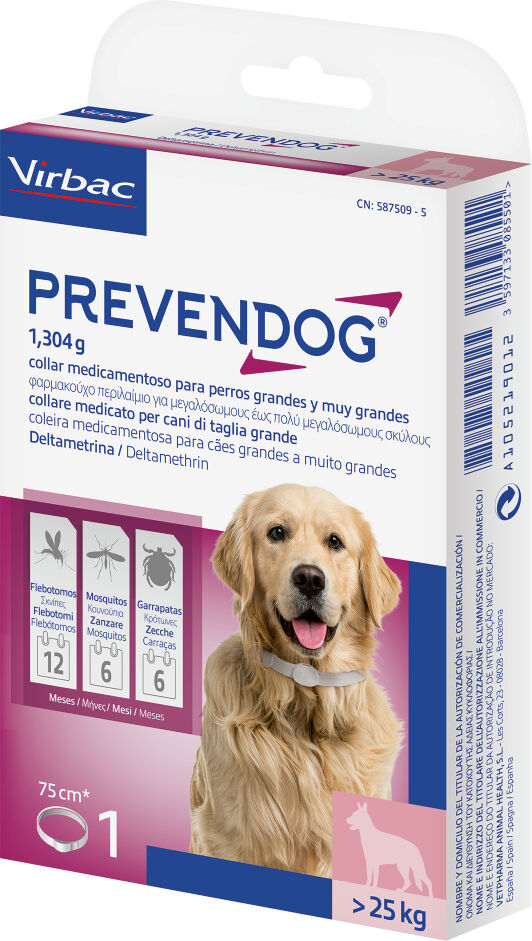 Prevendog collar antiparasitario para perros - 2 x 75 cm