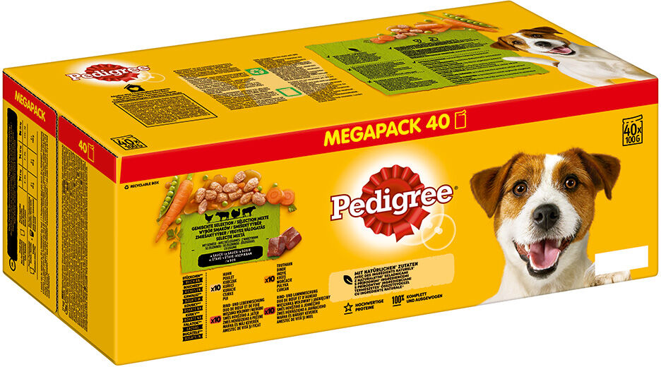 Pedigree 40 x 100 g Multipack  Adult en bolsitas para perros