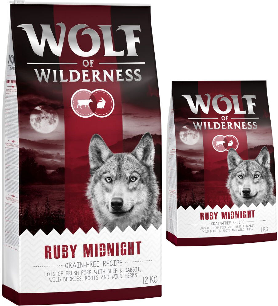 Wolf of Wilderness 14kg Ruby Midnight con vacuno y conejo   pienso para perros