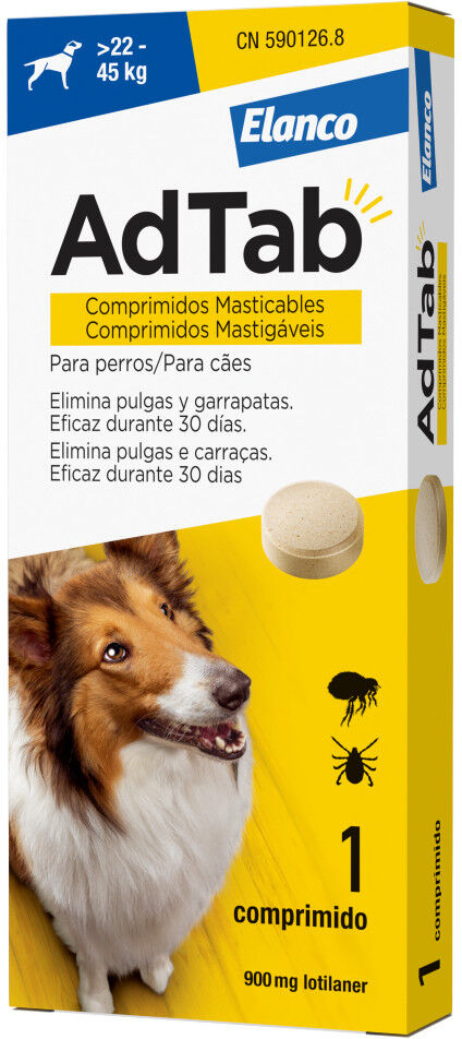 AdTab 3ud  antiparasitarios para perros 22 - 45 kg