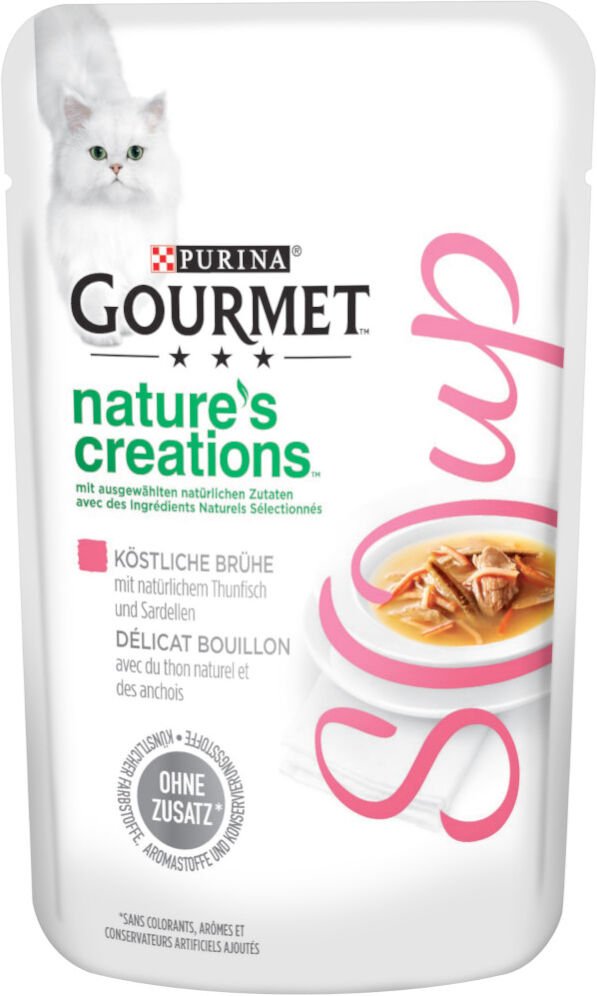 Gourmet 32x40g  Soup Nature's Creation de atún con anchoas para gatos