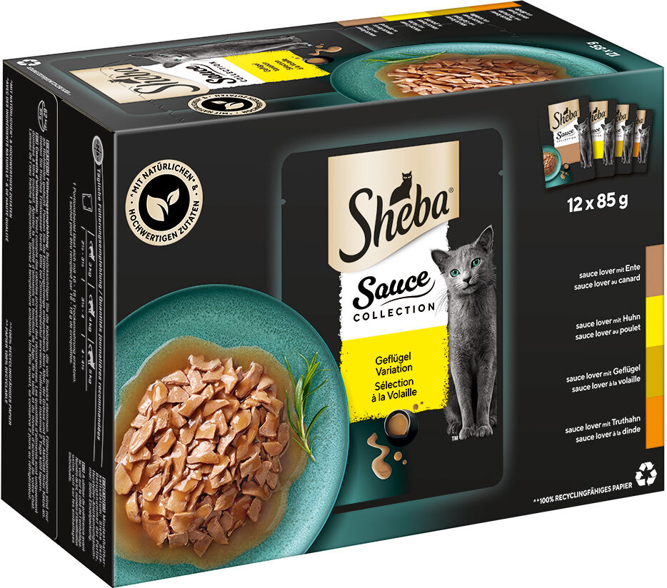 Sheba 24x85g Sauce Collection ave  comida húmeda para gatos