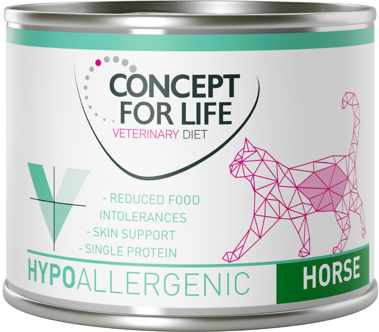 Concept for Life VET 12x200g erinary Diet Hypoallergenic Caballo gatos