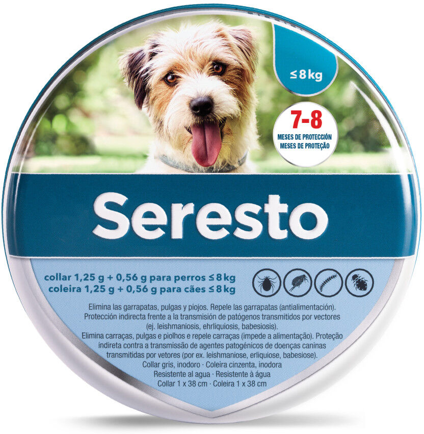 Seresto collar antiparasitario para perros - 2 x 38cm para perros <8kg