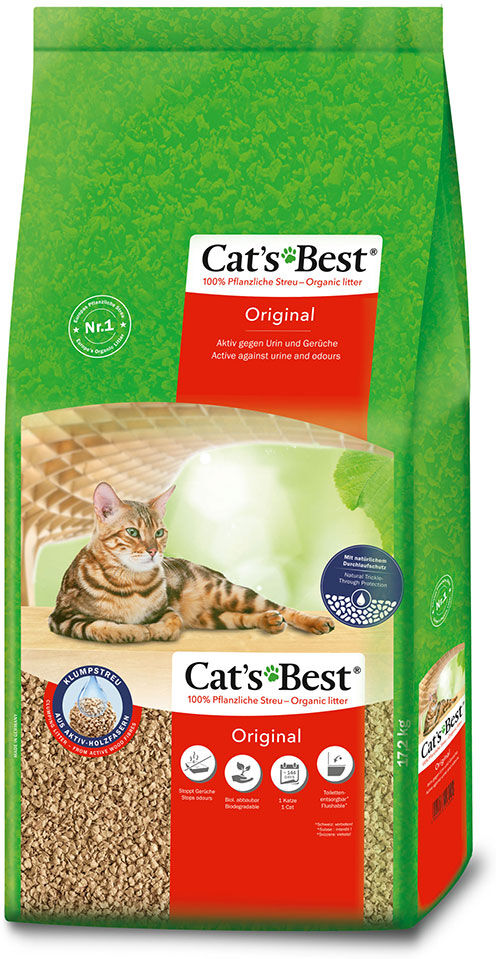 Cat's Best 40l   Öko Plus arena vegetal aglomerante para gatos