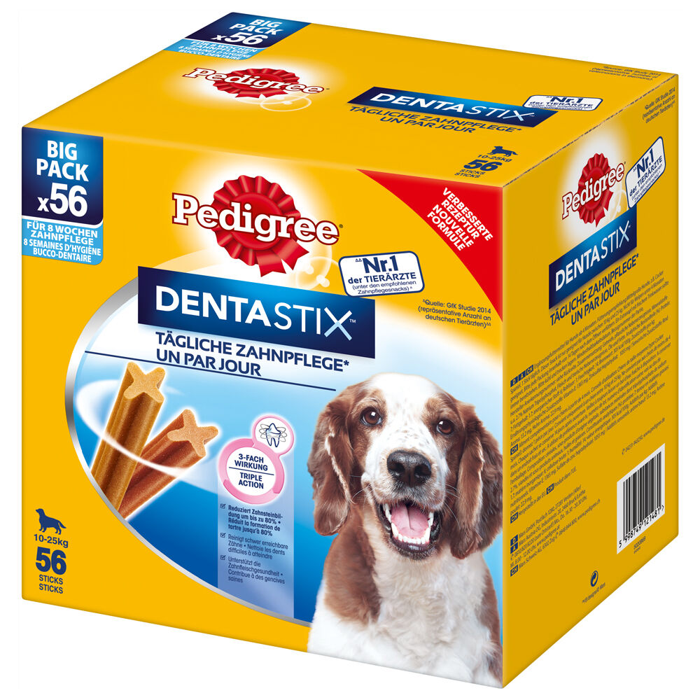 Pedigree 112uds Perros medianos  Dentastix snacks dentales para perros