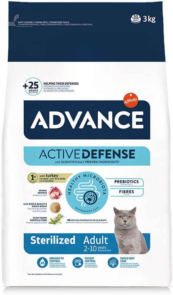 Affinity Advance 3kg Sterilized Adult pavo Advance pienso para gatos