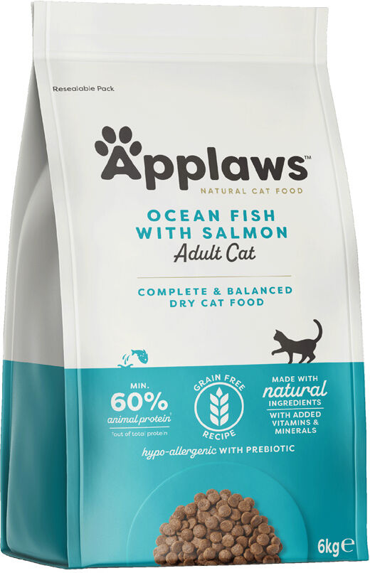 Applaws 6kg Adult on pescado del océano y salmón  pienso para gatos