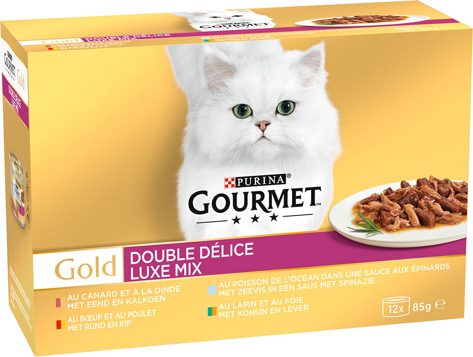 Gourmet 96x85g Purina  Gold Duo Delice Pack mixto para gatos