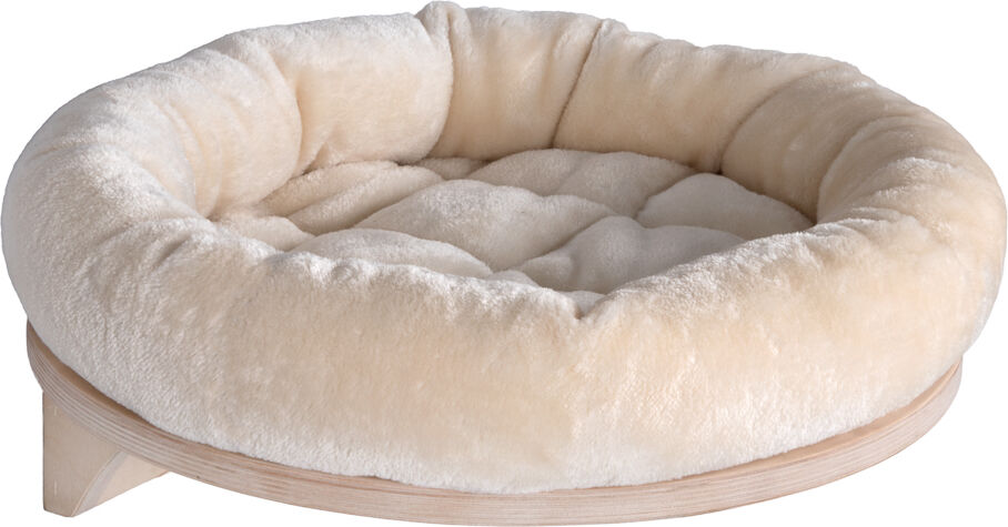 Natural Paradise Cama de pared  Dahlia para gatos - 48 cm de diámetro, crema