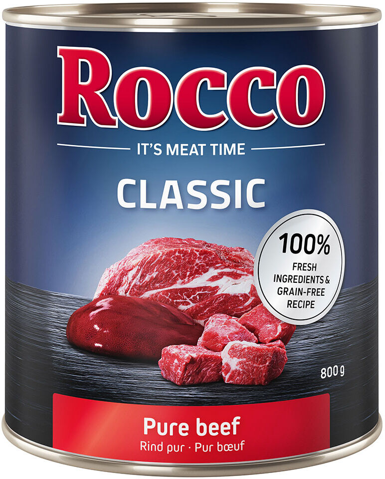 Rocco 6x800g Classic vacuno  comida húmeda para perros