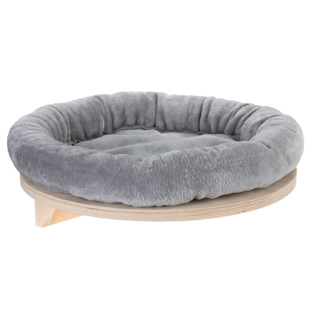 Natural Paradise Cama de pared  Dahlia para gatos - 48 cm de diámetro, gris claro