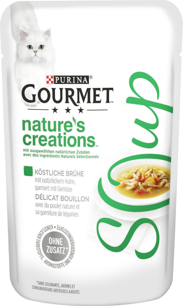 Gourmet 32x40g  Soup Nature's Creation de pollo y verduras para gatos