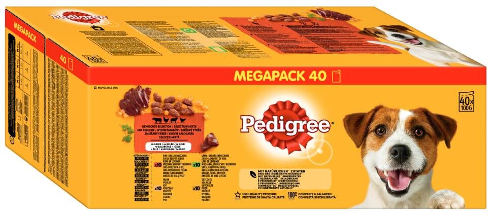 Pedigree 40x100g Multipack  Adult en bolsitas para perros