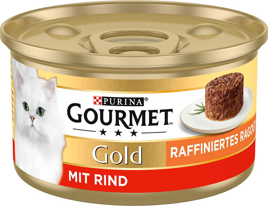 Gourmet 24x85g  Gold Tartelette Buey comida para gatos